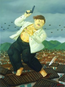 La muerte de Pablo Escobar by Fernando Botero