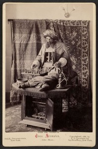 Chess automaton “Ajeeb the Wonderful”. TCS 1.183, Harvard Theatre Collection, Harvard University. Date: 1886. Photographer: Falk, New York