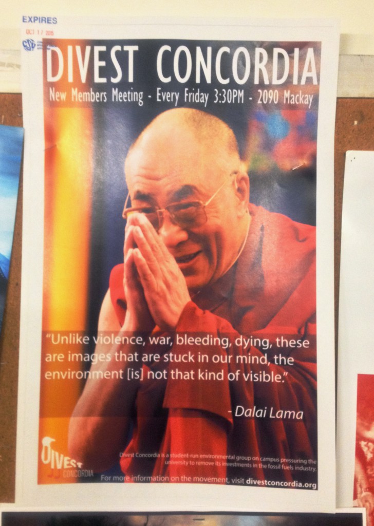 Poster using Dalai Lama quotation